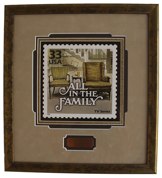 ''All in the Family'' Framed Commemorative Stamp, Personally Owned by Jean Stapleton